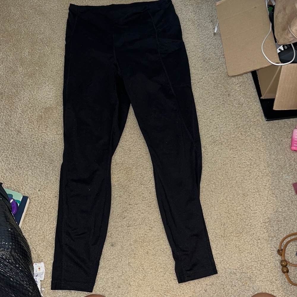 Velocity Black Leggings with pockets